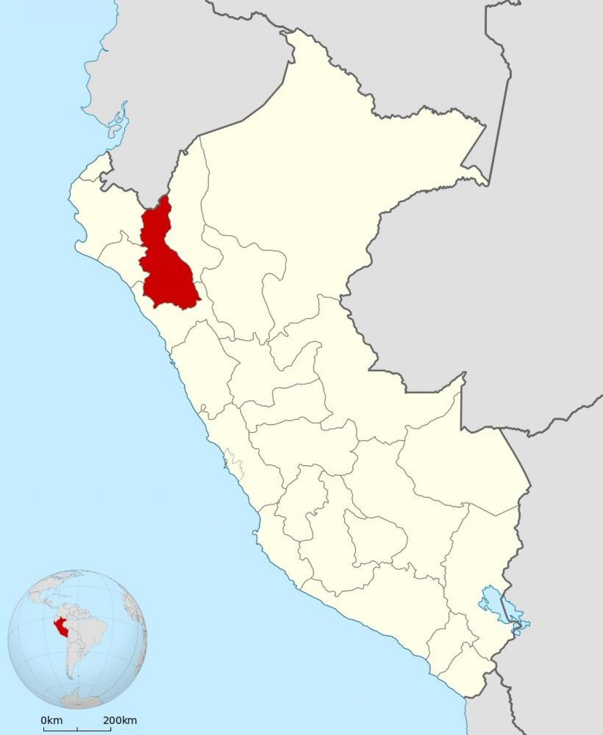 peta dari Peru cajamarca