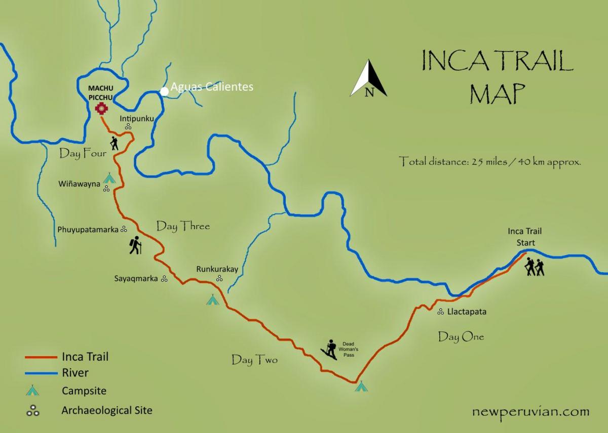 peta jejak inca Peru