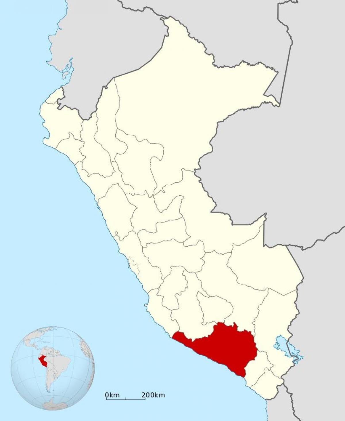 peta dari arequipa Peru