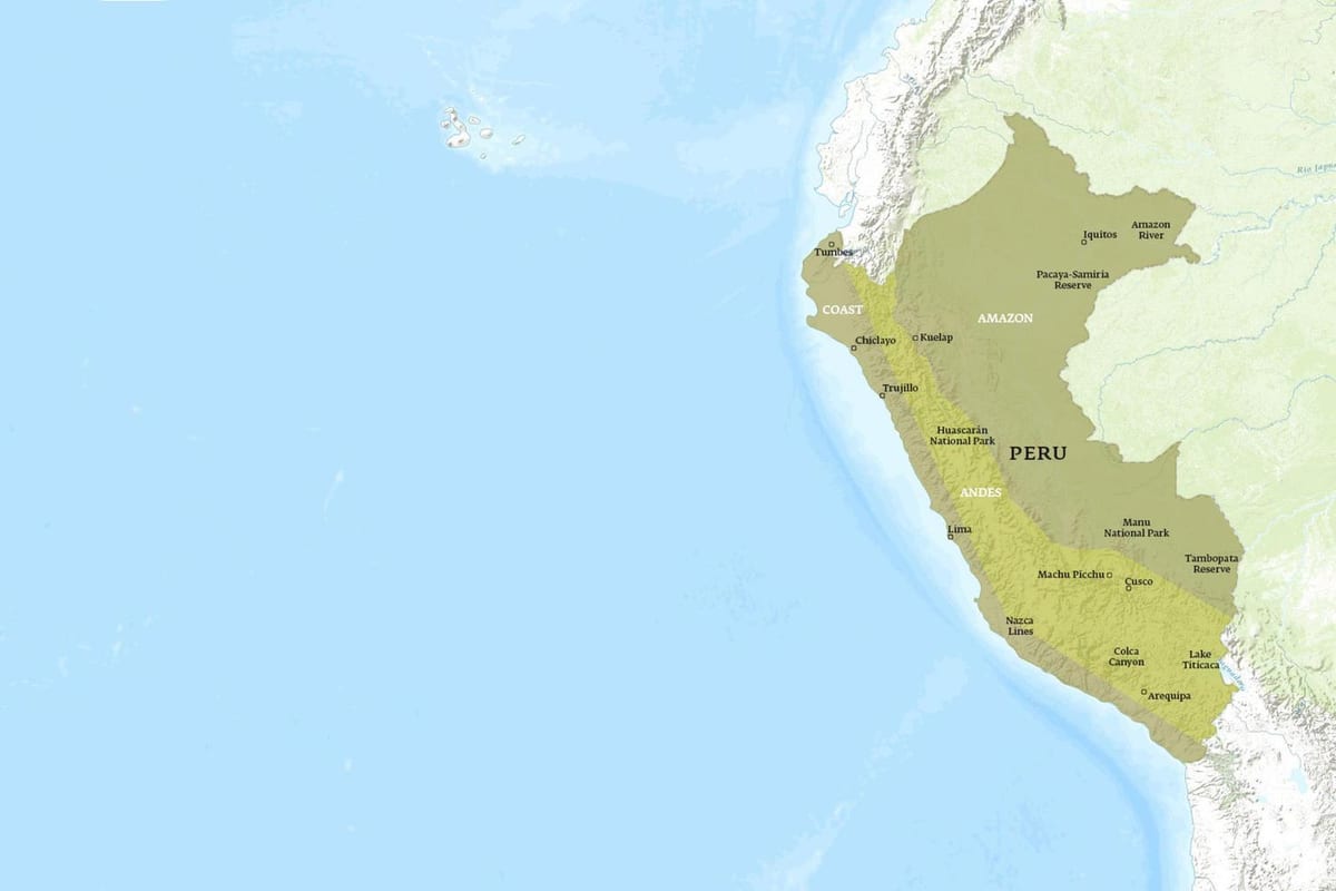 peta dari kuelap Peru