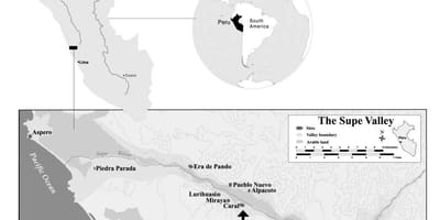 Peta dari caral Peru