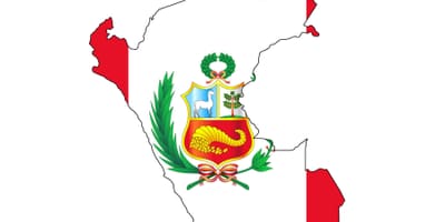 Peta dari Peru bendera