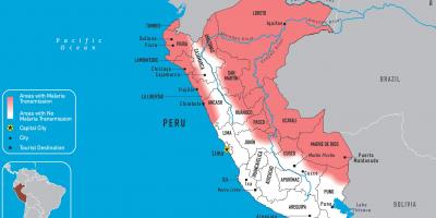 Peta dari Peru malaria