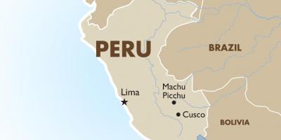 Peta dari Peru dan negara-negara sekitarnya