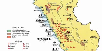 Peta dari Peru pertanian