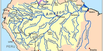 Sungai-sungai di Peru peta
