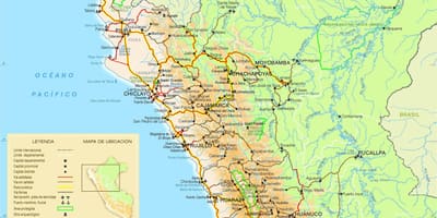 Peta dari utara Peru