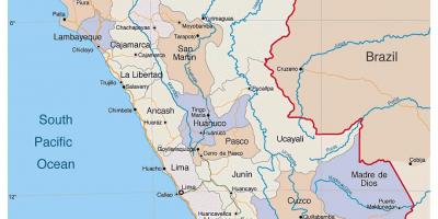 Peta dari peta rinci dari Peru